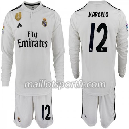 Maillot de Foot Real Madrid MARCELO 12 Enfant Domicile 2018/19 ML